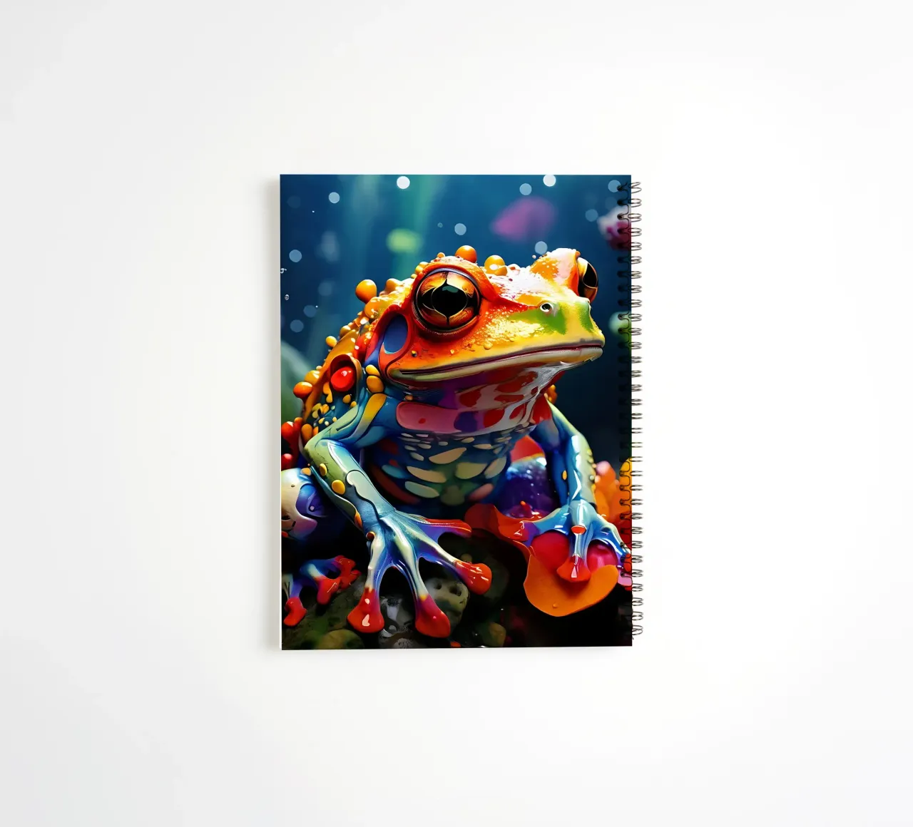 Frog_style_J_1 spiral notebook by Tierisch bunt by LK