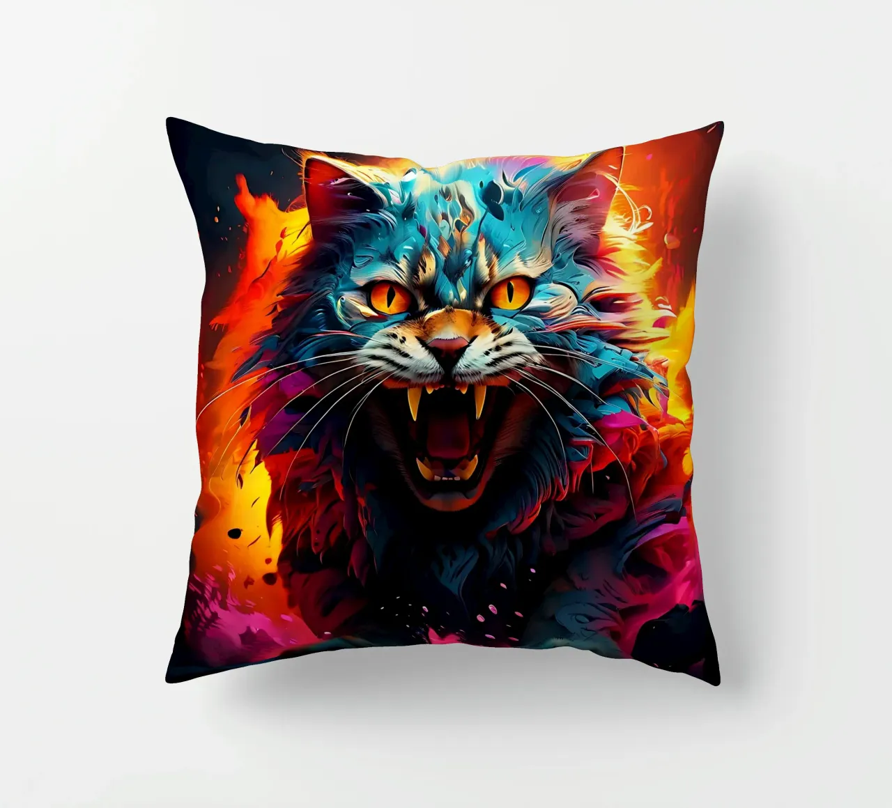 Stile_gatto_J_1 cuscino da Tierisch bunt by LK