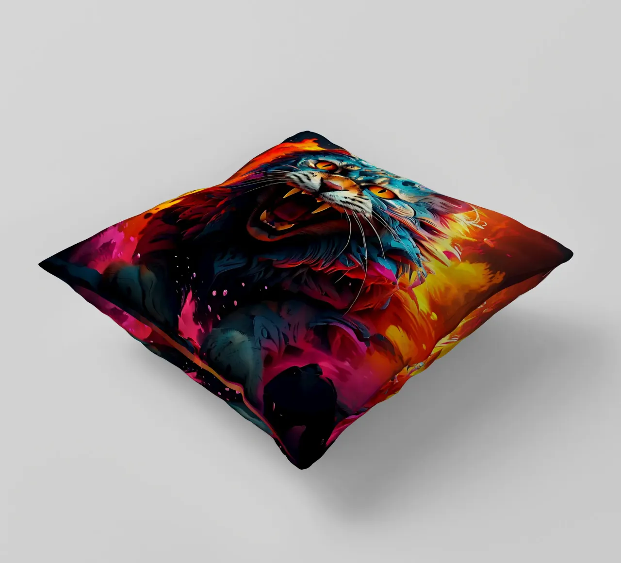 Stile_gatto_J_1 cuscino da Tierisch bunt by LK