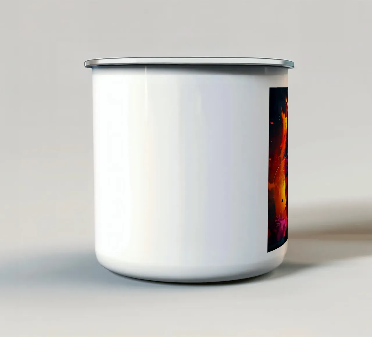 Stile_gatto_J_1 tazza in smalto da Tierisch bunt by LK