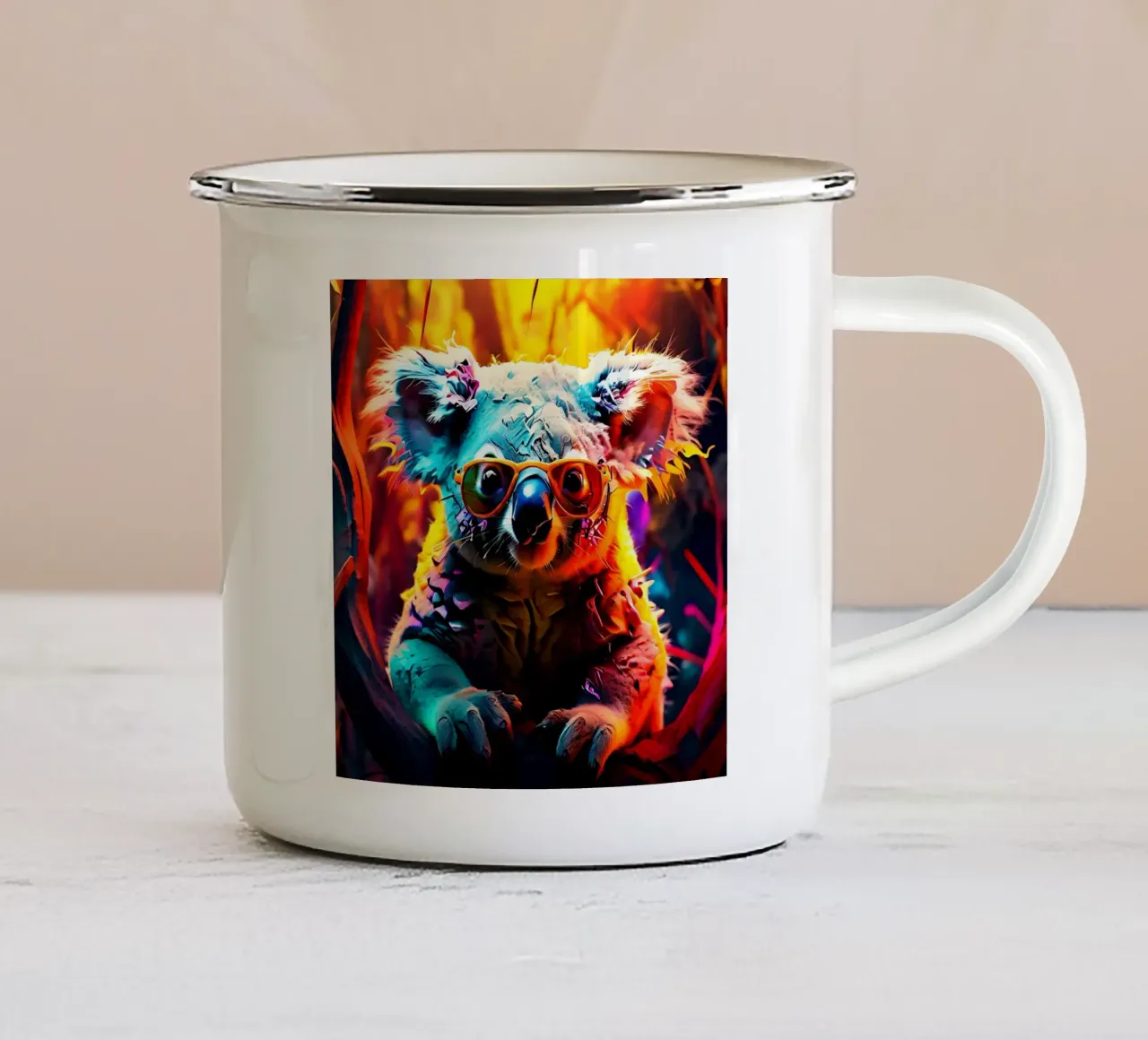 Koala_Stile_J_1 tazza in smalto da Tierisch bunt by LK