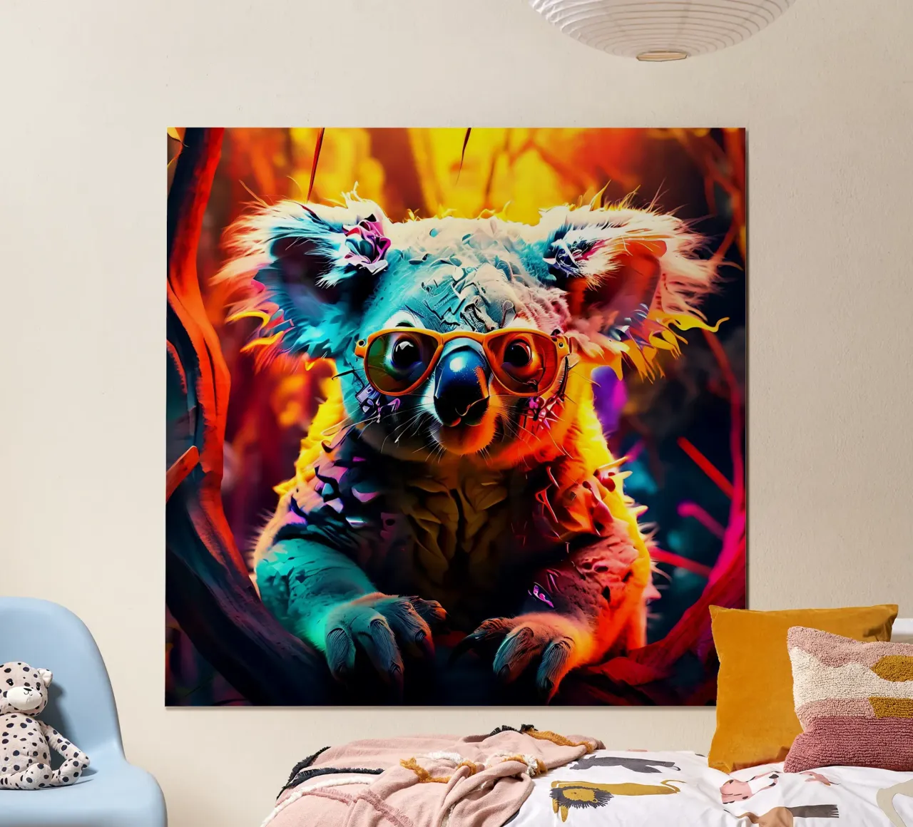 Koala_Style_J_1 poster with plastic frame by Tierisch bunt by LK