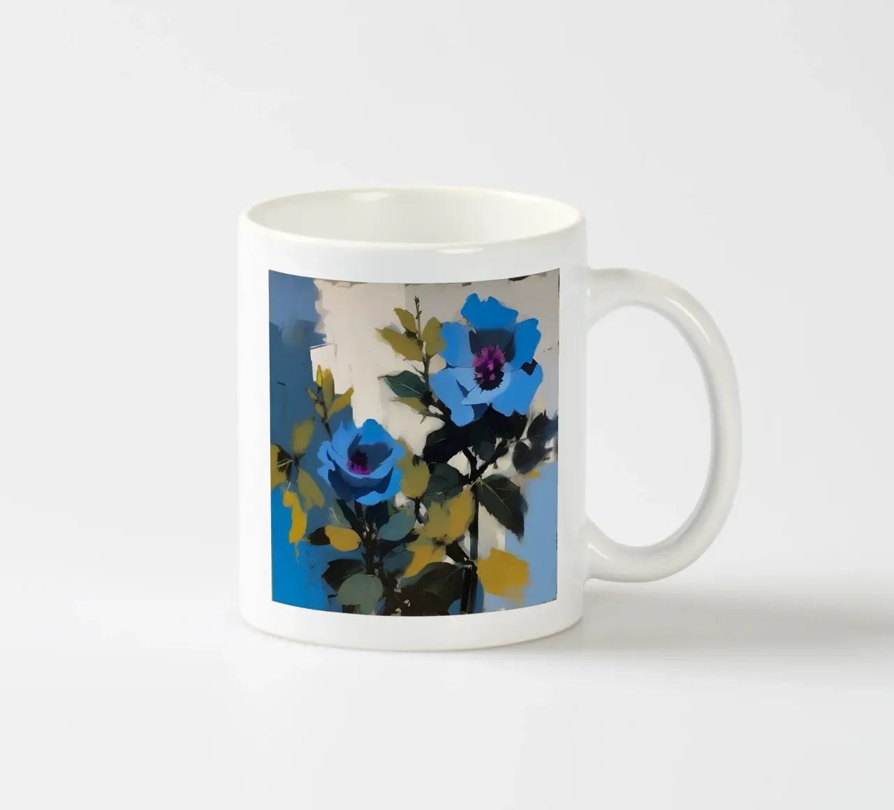 Fiori_blu_1 tazza in ceramica da Farb- und Blütenzauber by LK