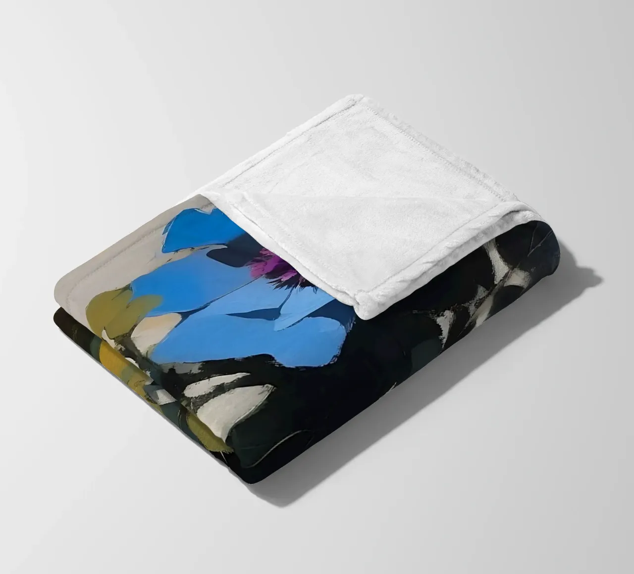 Fiori_blu_1 coperta in pile da Farb- und Blütenzauber by LK