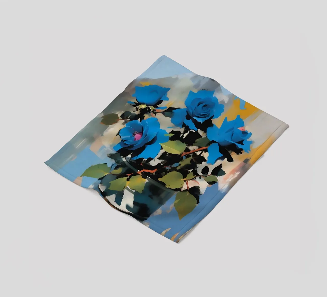 Fiori_blu_2 coperta in pile da Farb- und Blütenzauber by LK