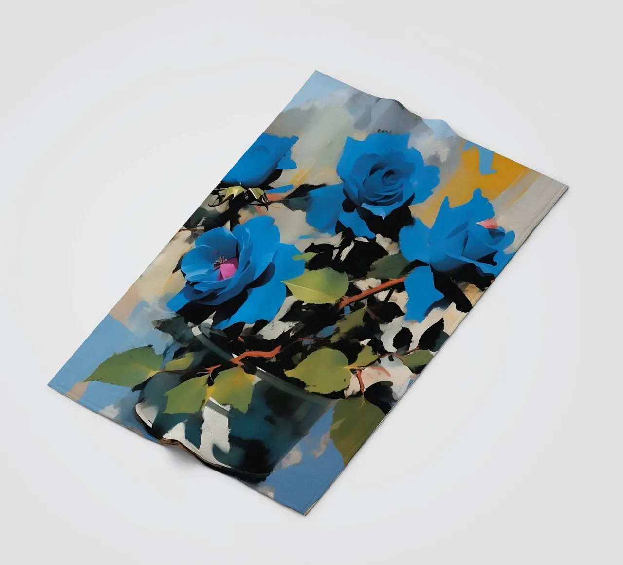 Fiori_blu_2 coperta in pile da Farb- und Blütenzauber by LK