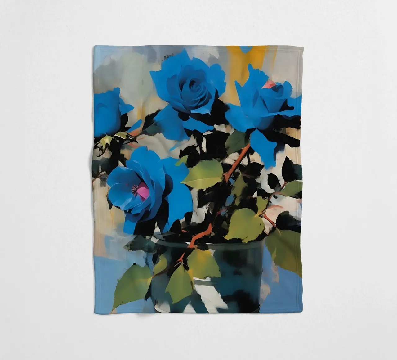 Fiori_blu_2 coperta in pile da Farb- und Blütenzauber by LK
