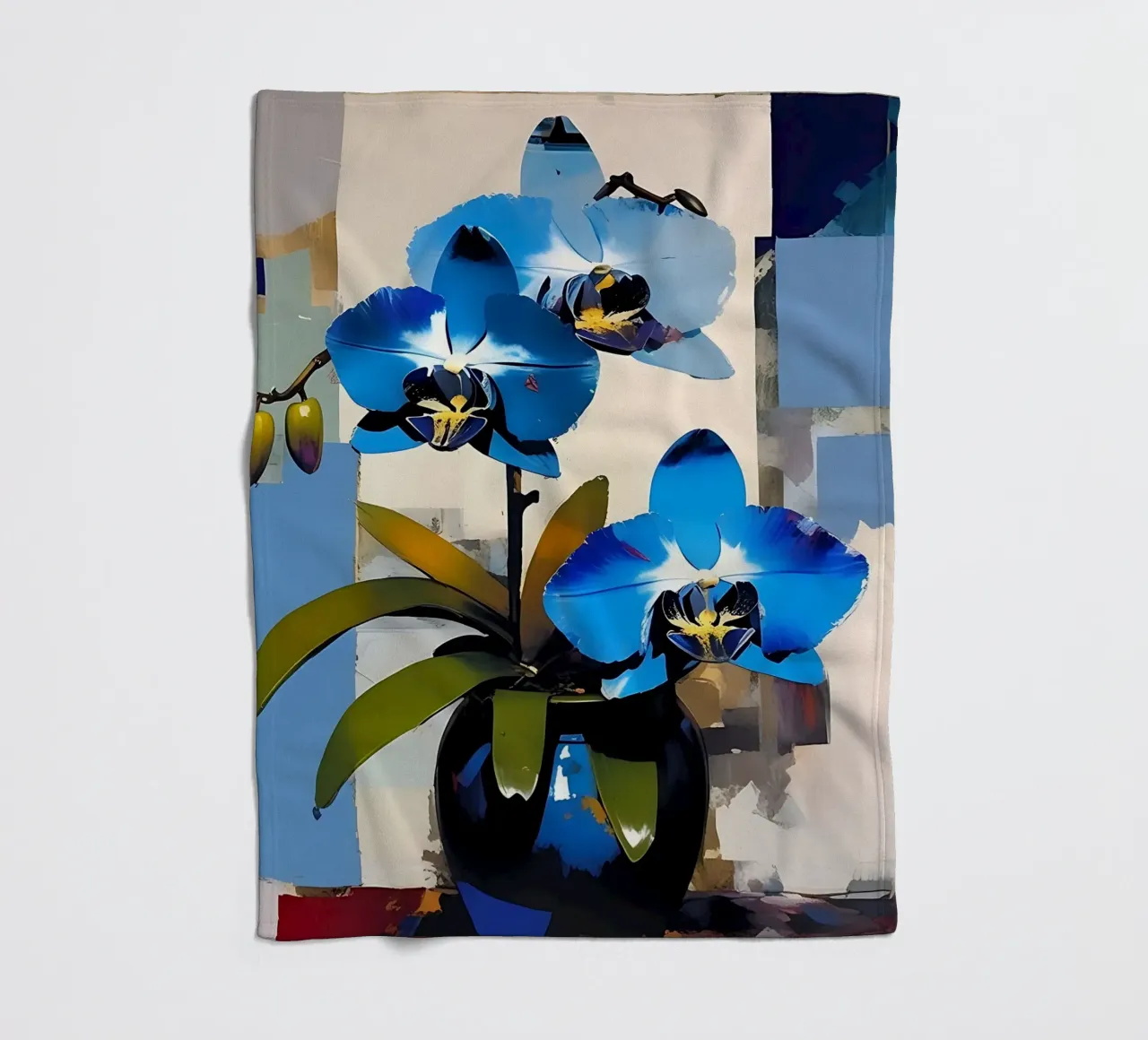 Fiori_blu_3 coperta in pile da Farb- und Blütenzauber by LK