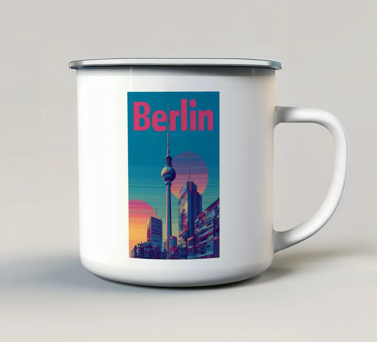 Berlin retro Reiseposter tazza in smalto da Vintage Travel Art