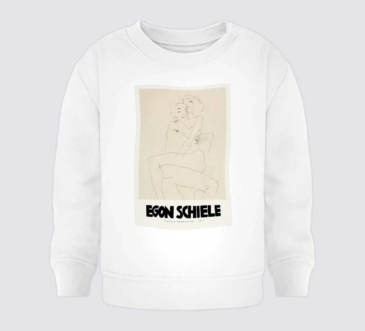 Schiele - Couple Embracing II felpa neonato da Vintage by JUNIQE
