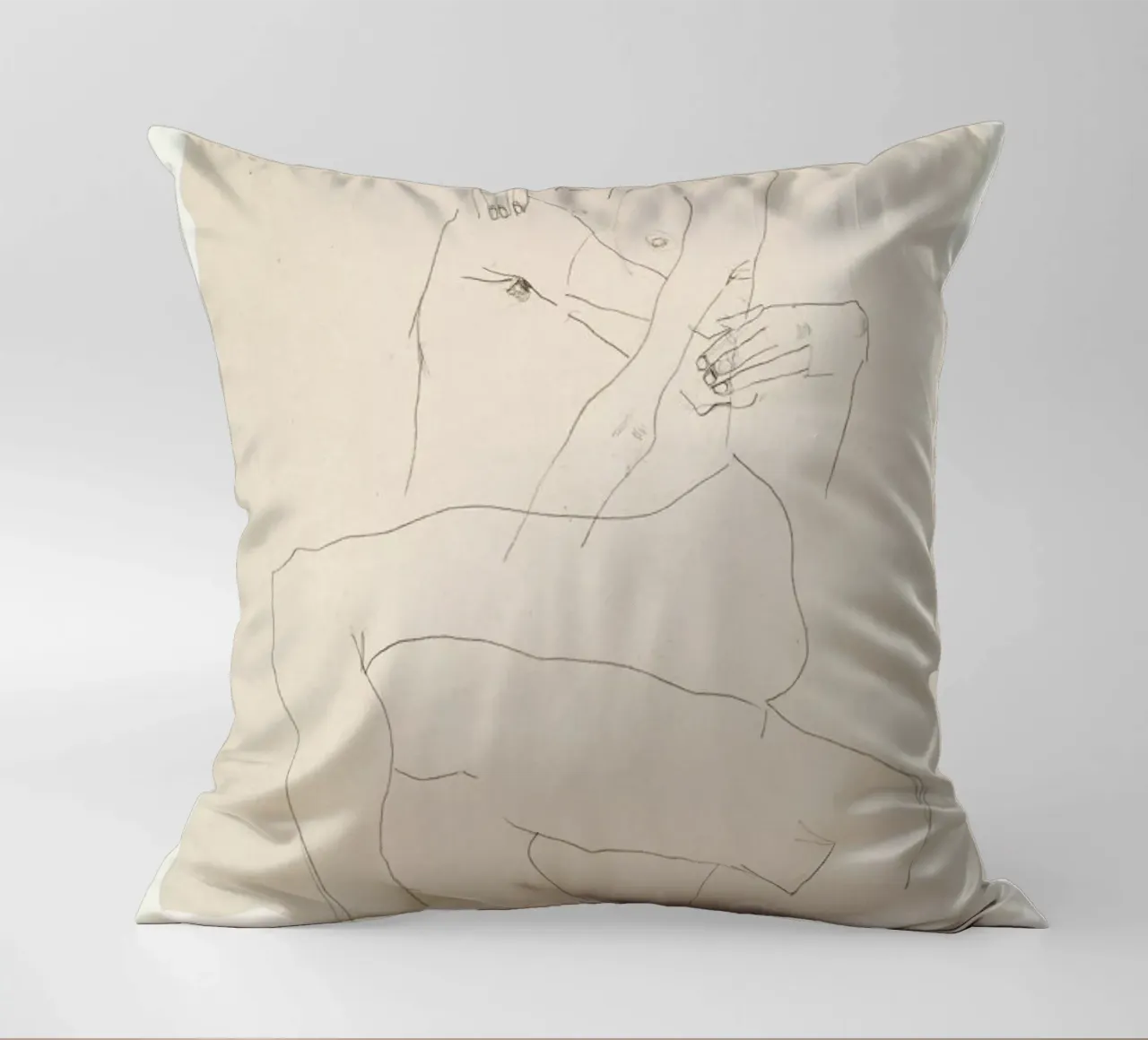 Schiele - Couple Embracing II cuscino da Vintage by JUNIQE