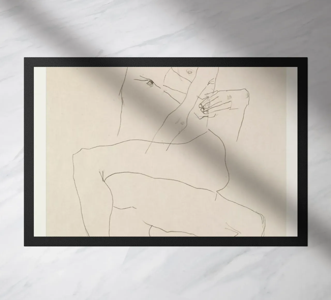 Schiele - Couple Embracing II zerbino da Vintage by JUNIQE