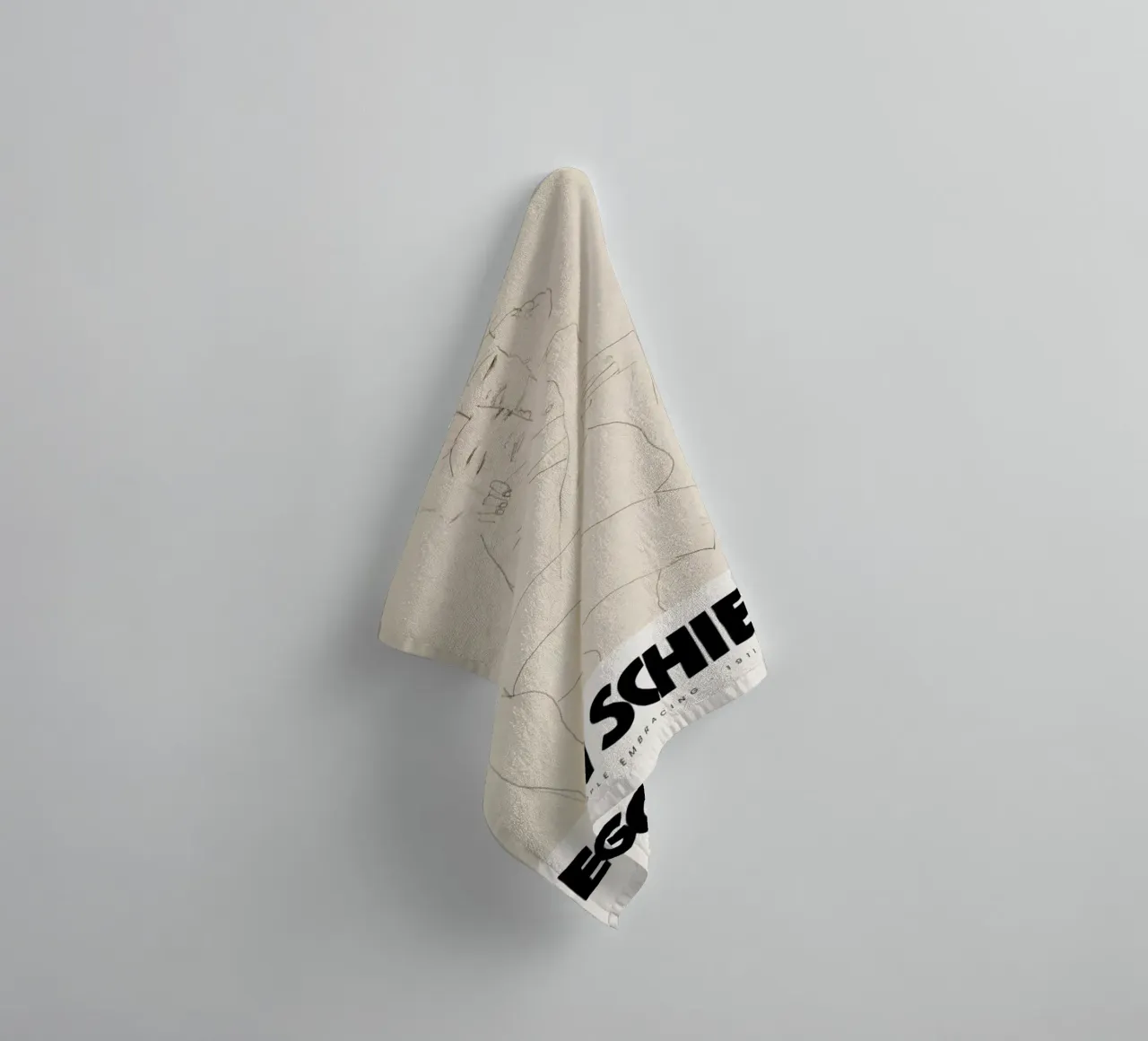 Schiele - Couple Embracing II towel by Vintage by JUNIQE