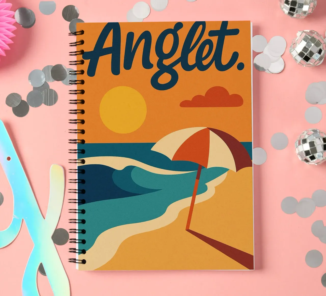 Anglet. Solar escape in a nutshell. spiral notebook by JETLAG | affiches voyage