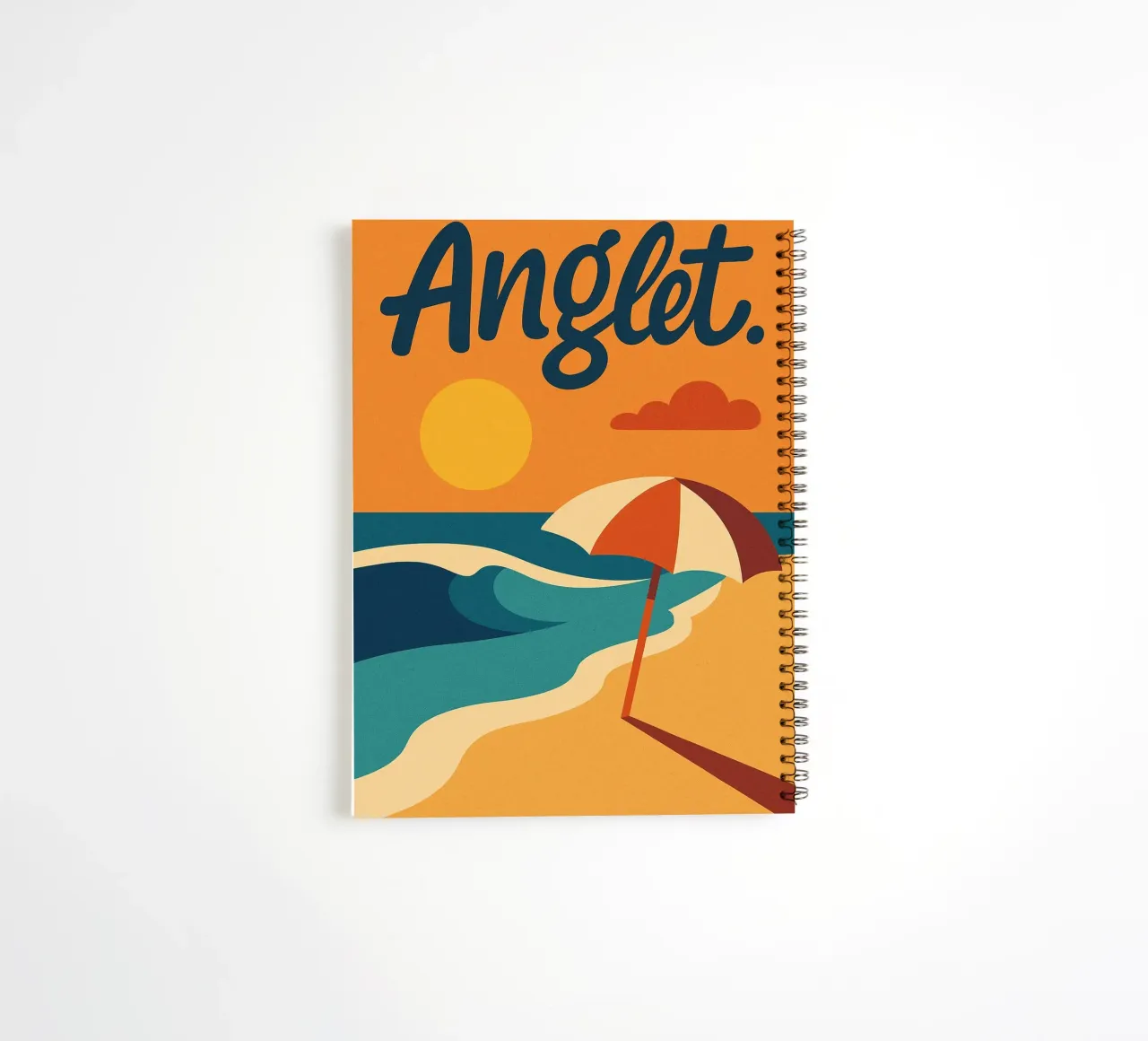Anglet. Solar escape in a nutshell. spiral notebook by JETLAG | affiches voyage