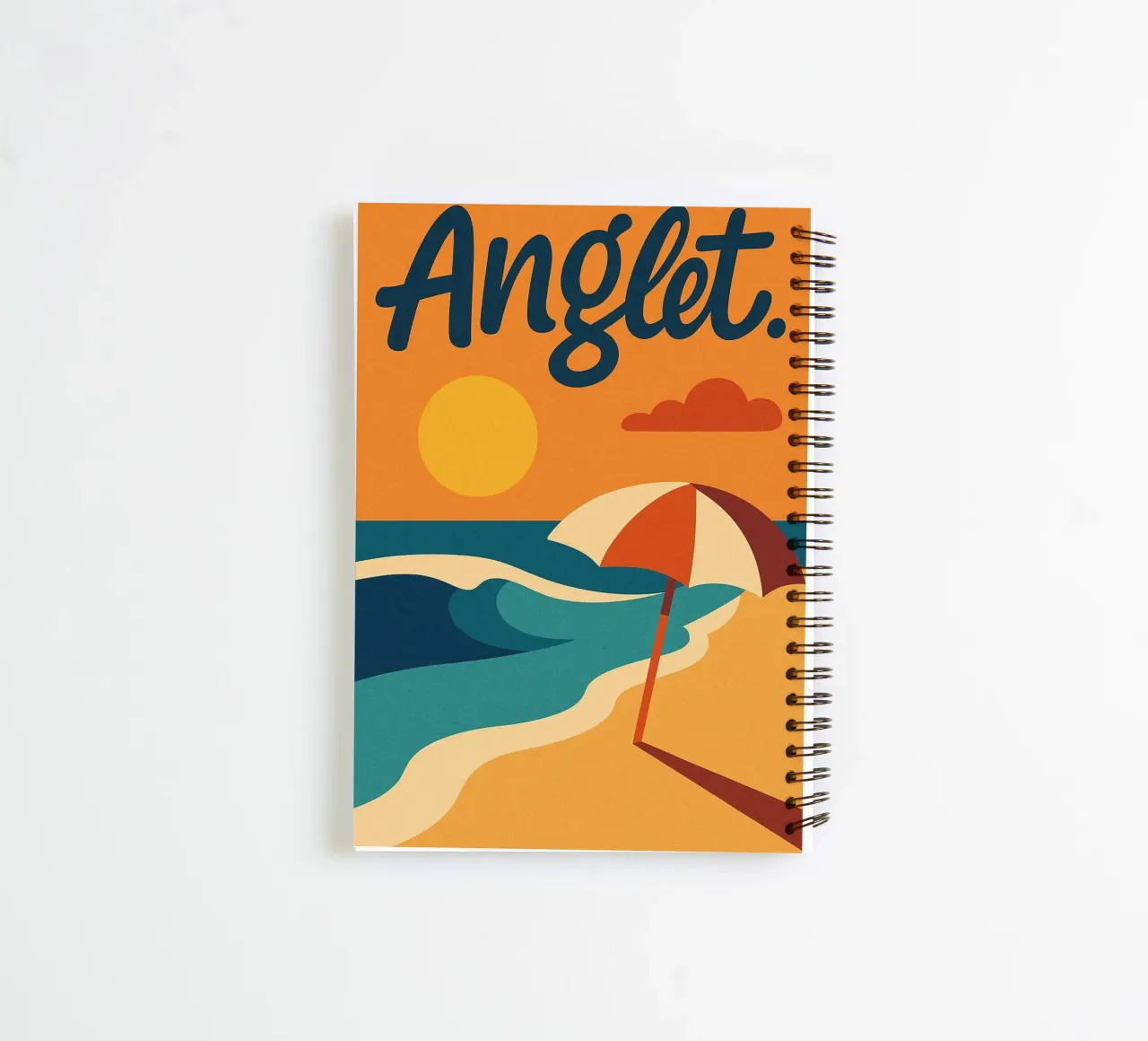 Anglet. Solar escape in a nutshell. spiral notebook by JETLAG | affiches voyage