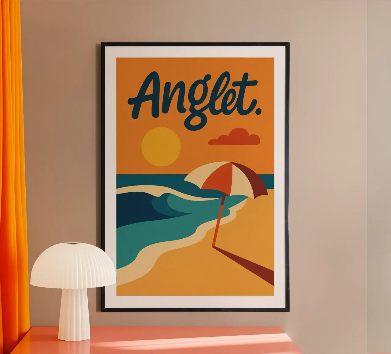Anglet. Solar escape in a nutshell. hahnemühle by JETLAG | affiches voyage