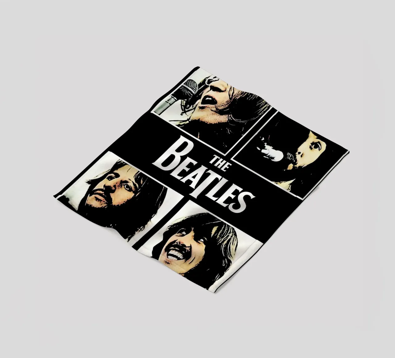the Beatles Art Print fleece blanket by music soul