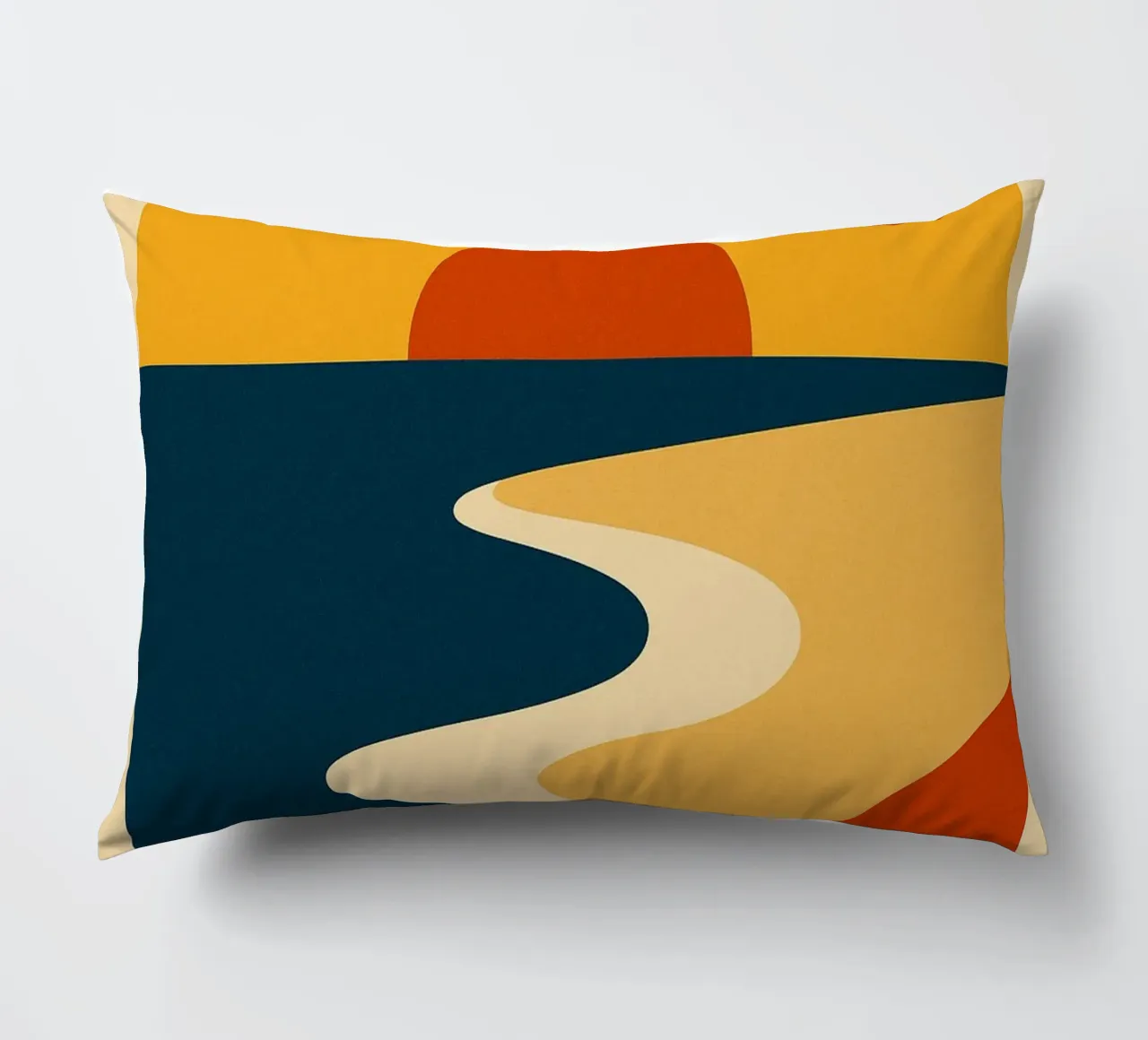 Biarritz. Un tramonto perfettamente curvo. cuscino da JETLAG | affiches voyage