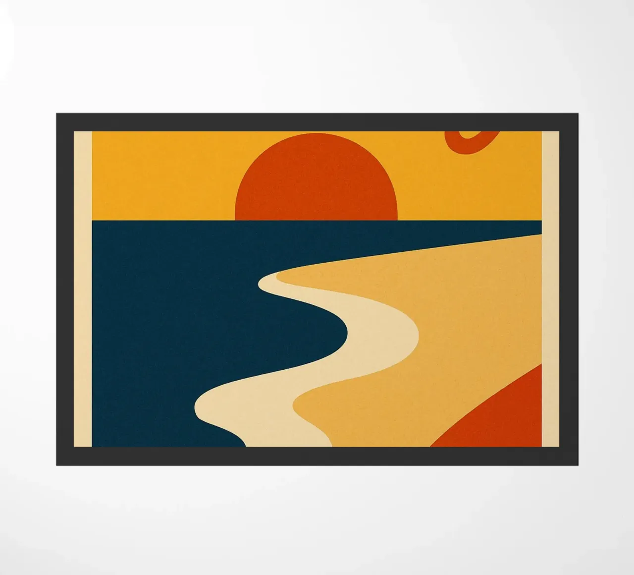Biarritz. Un tramonto perfettamente curvo. zerbino da JETLAG | affiches voyage