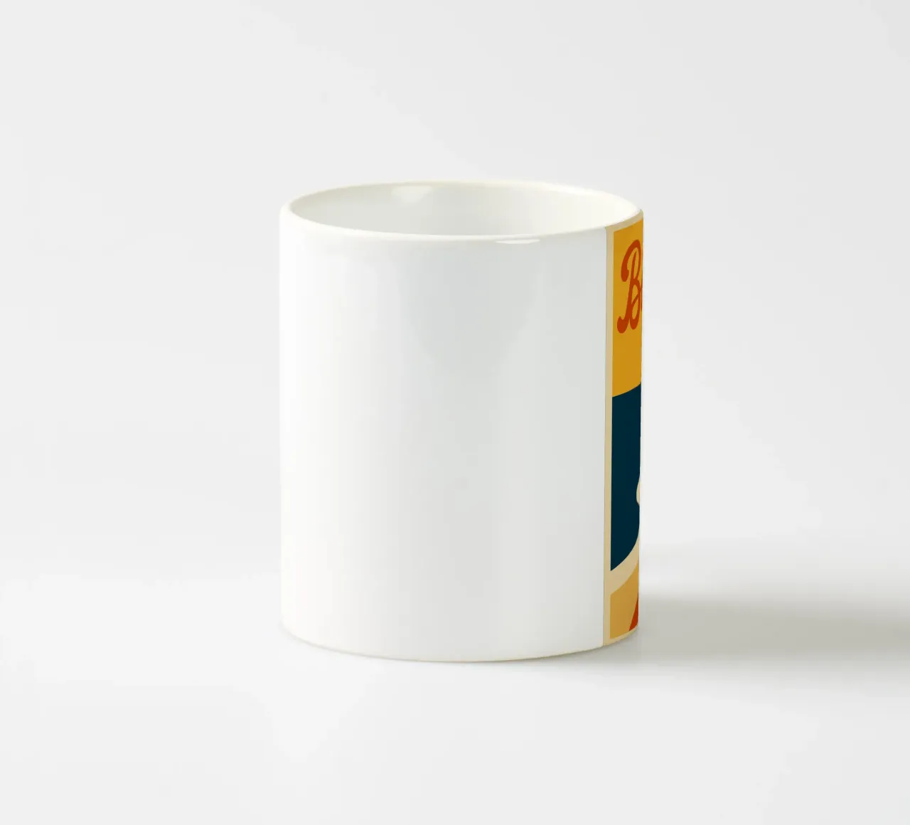 Biarritz. Un tramonto perfettamente curvo. tazza in ceramica da JETLAG | affiches voyage