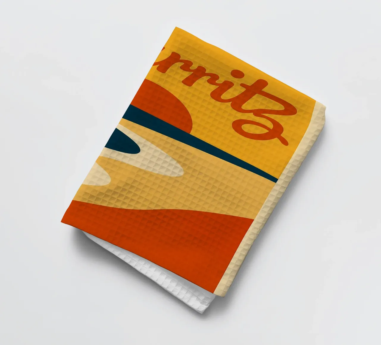Biarritz. Un tramonto perfettamente curvo. canovaccio da cucina da JETLAG | affiches voyage