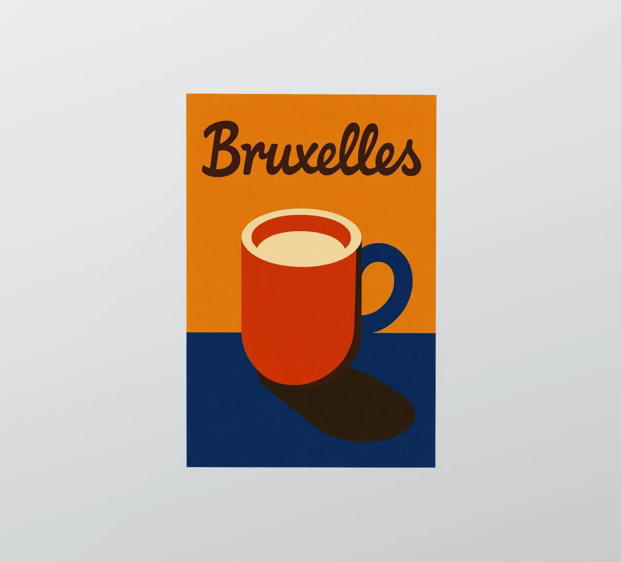 Bruxelles. Caffè caldo e design belga. adesivo da JETLAG | affiches voyage
