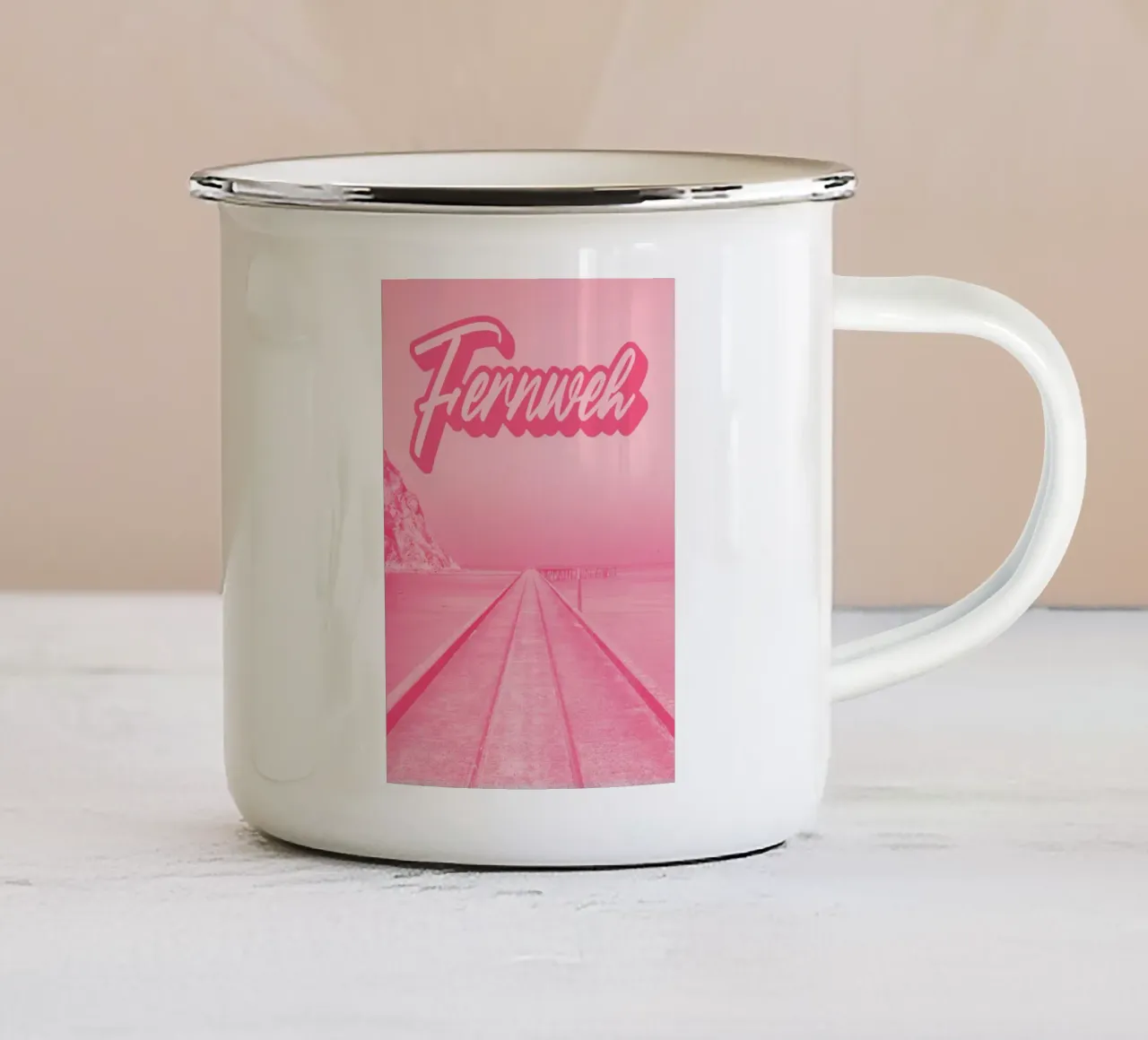 FERNWEH tazza in smalto da Einfach Uebel