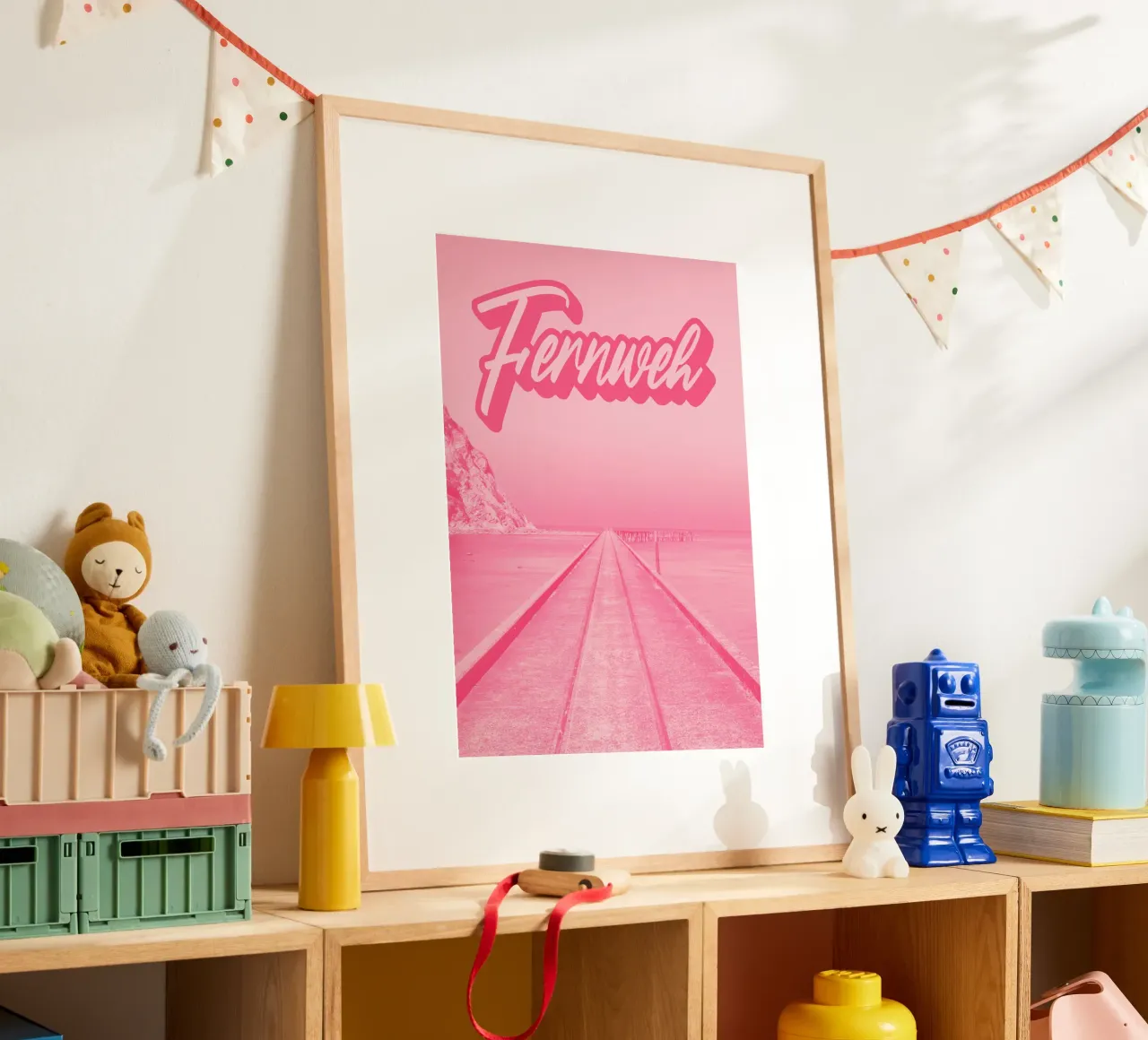 FERNWEH poster con telaio in plastica da Einfach Uebel