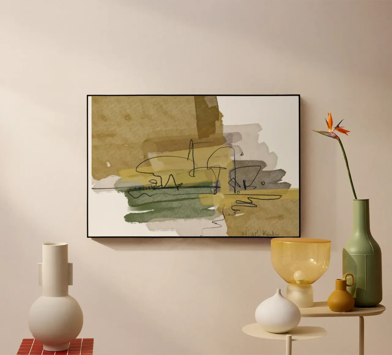 Olivo e ocra plexiglass da nileshkikuuchise