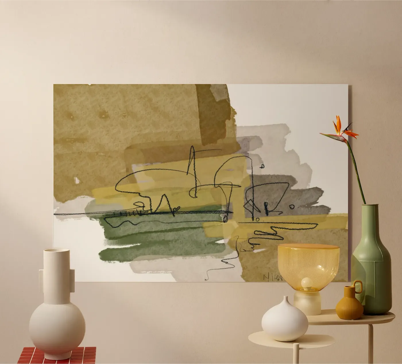 Olivo e ocra plexiglass da nileshkikuuchise