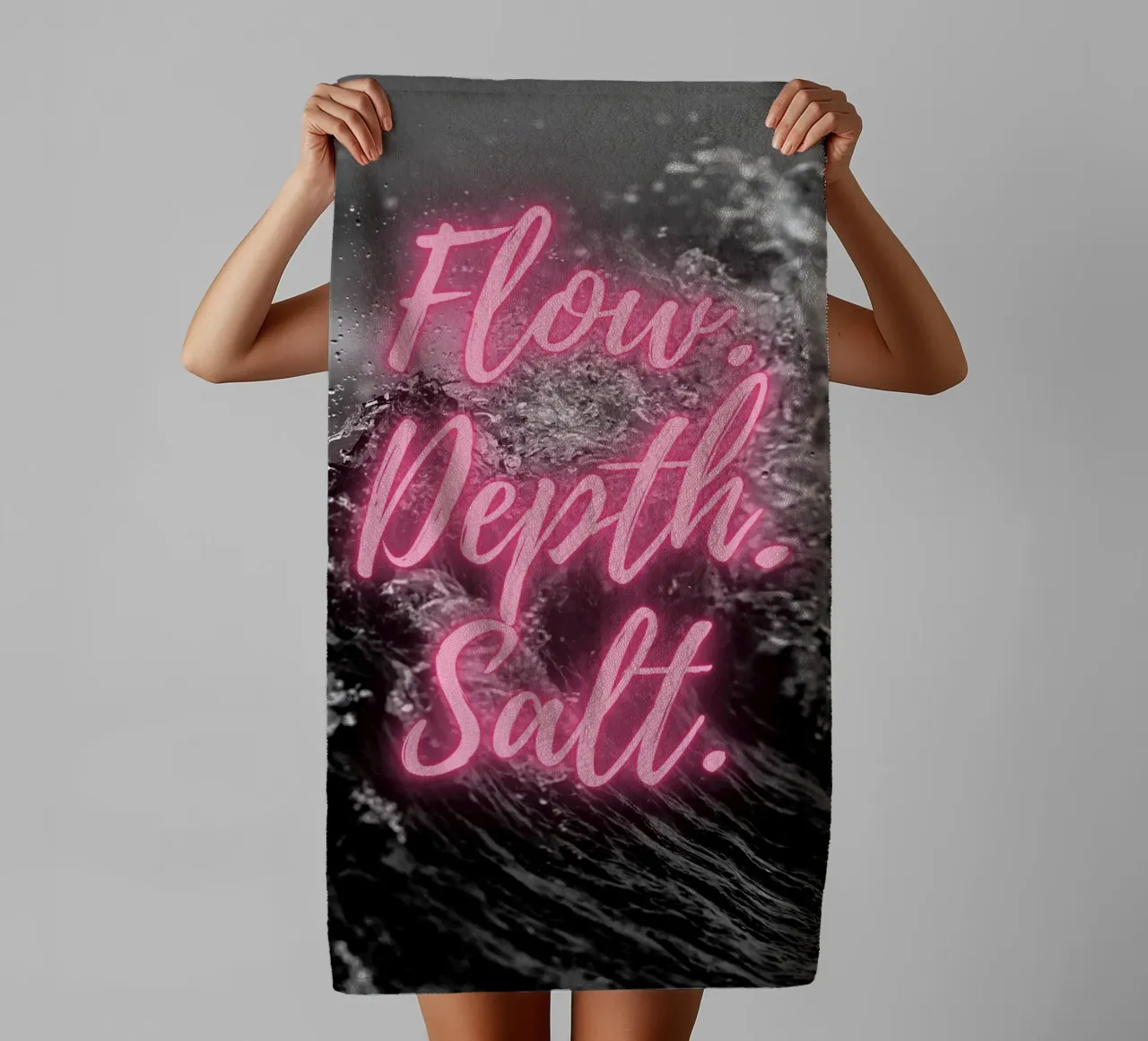 FLOW. DEPTH. SALT. asciugamano da bagno da Einfach Uebel