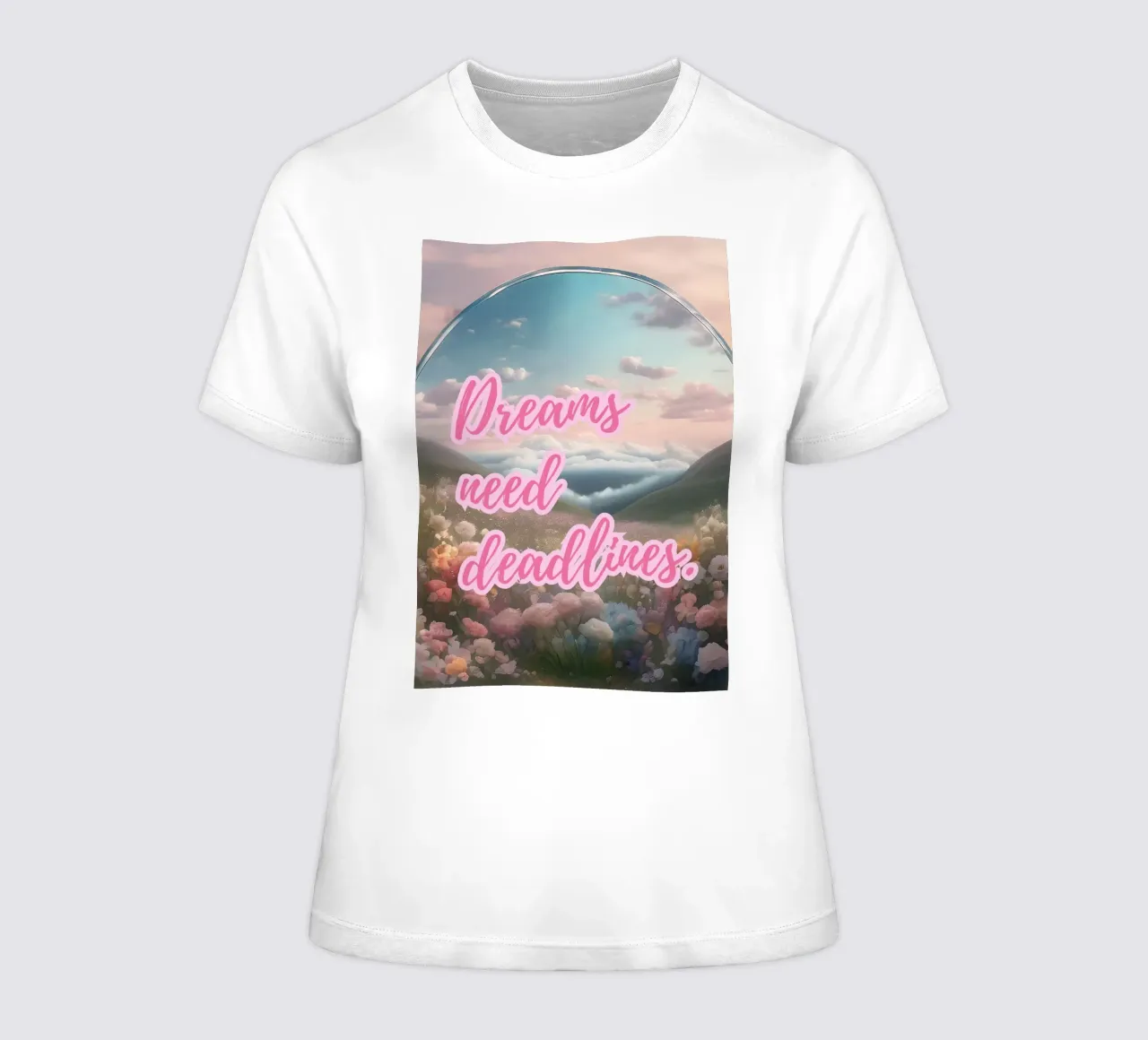 DREAMS NEED DEADLINES women's fitted t-shirt by Einfach Uebel