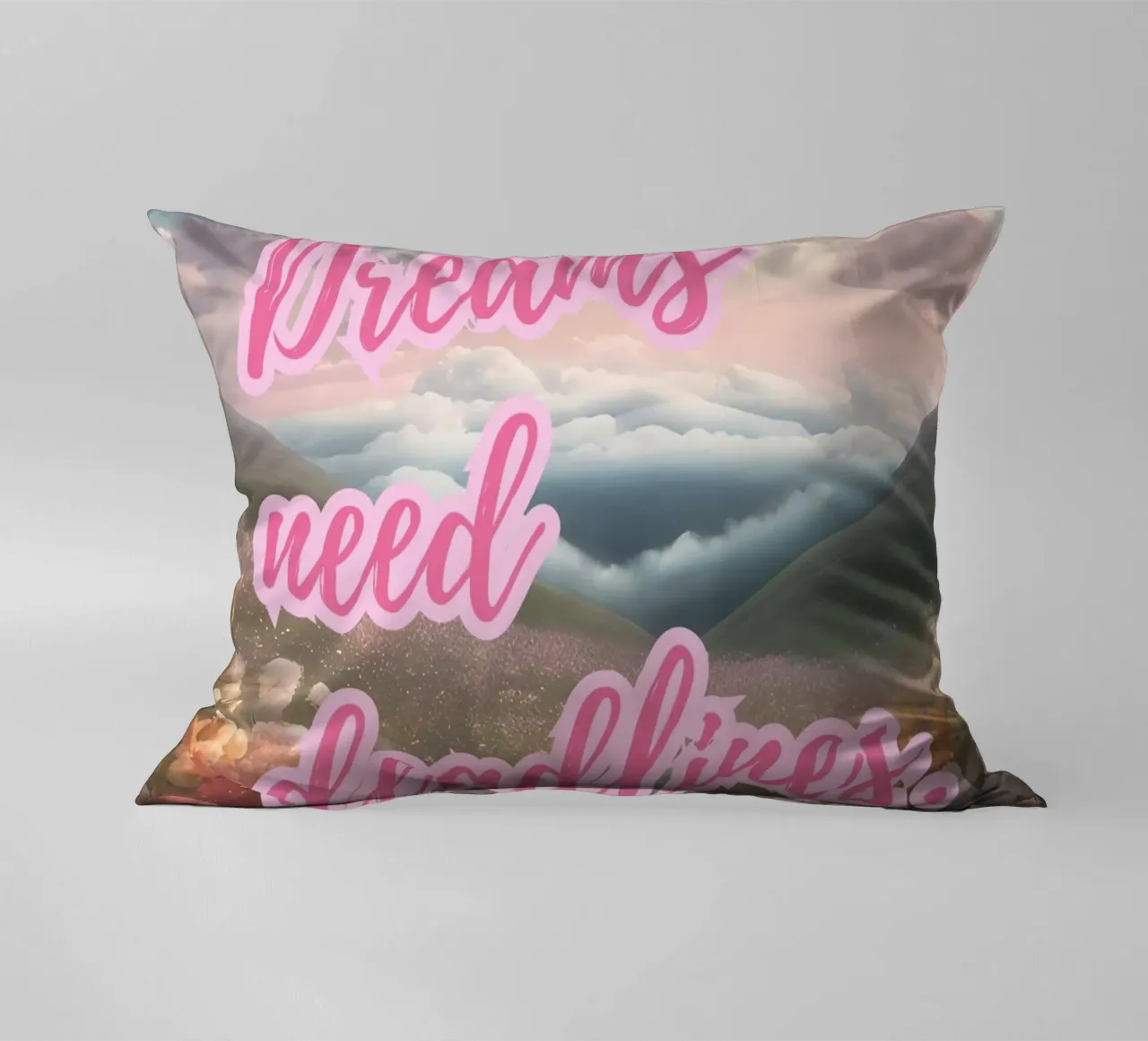 DREAMS NEED DEADLINES cuscino da Einfach Uebel