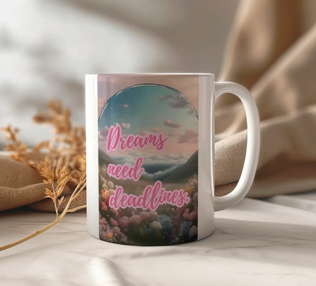 DREAMS NEED DEADLINES tazza in ceramica da Einfach Uebel