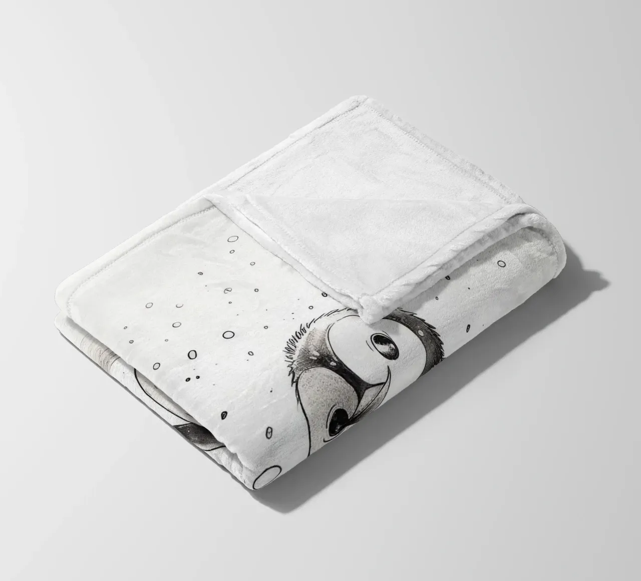 Duo di pinguini retrò coperta in pile da Funny Animals