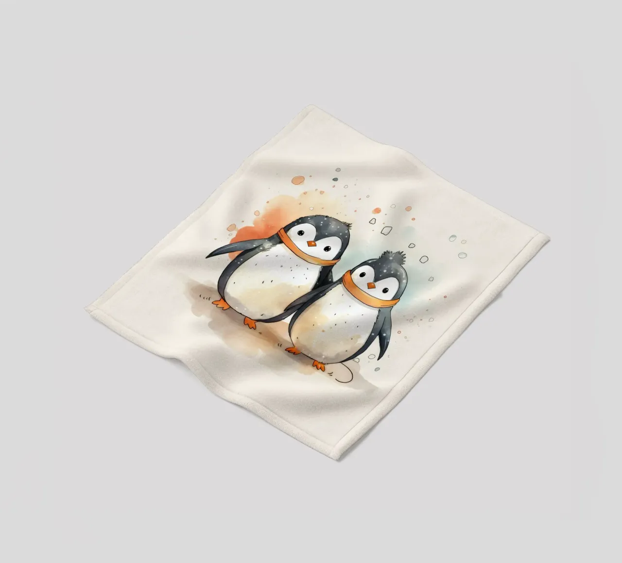 Duo di pinguini retrò coperta in pile da Funny Animals