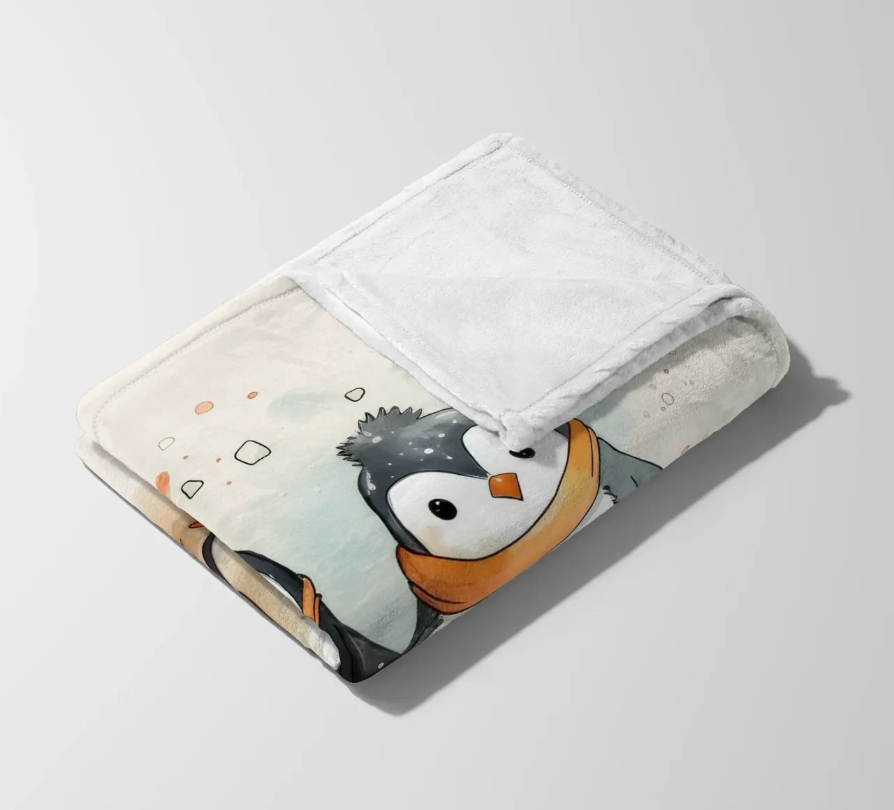 Duo di pinguini retrò coperta in pile da Funny Animals