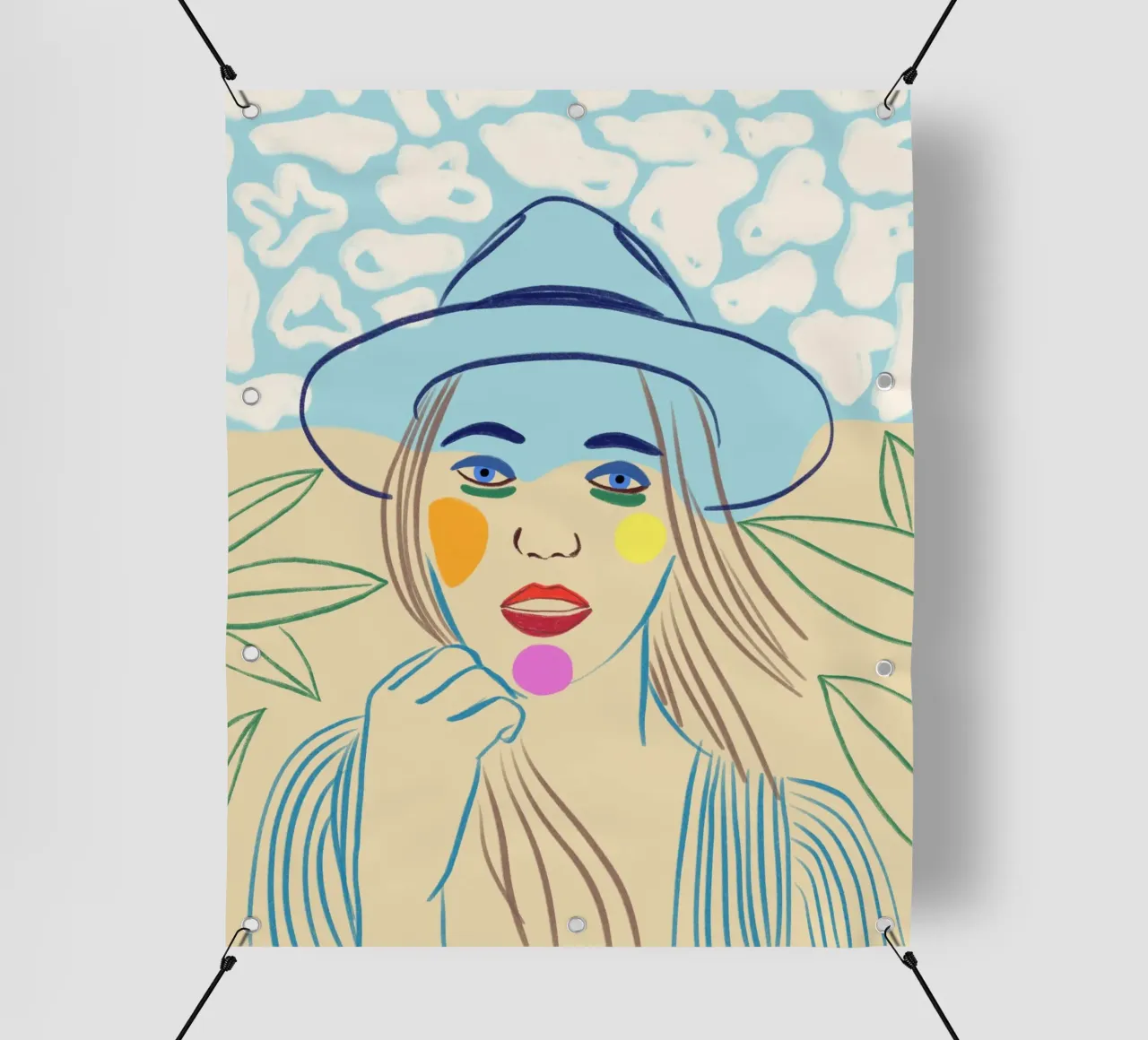 Between Sky and Sand telo in pvc da Isabel Junghans-Bichler