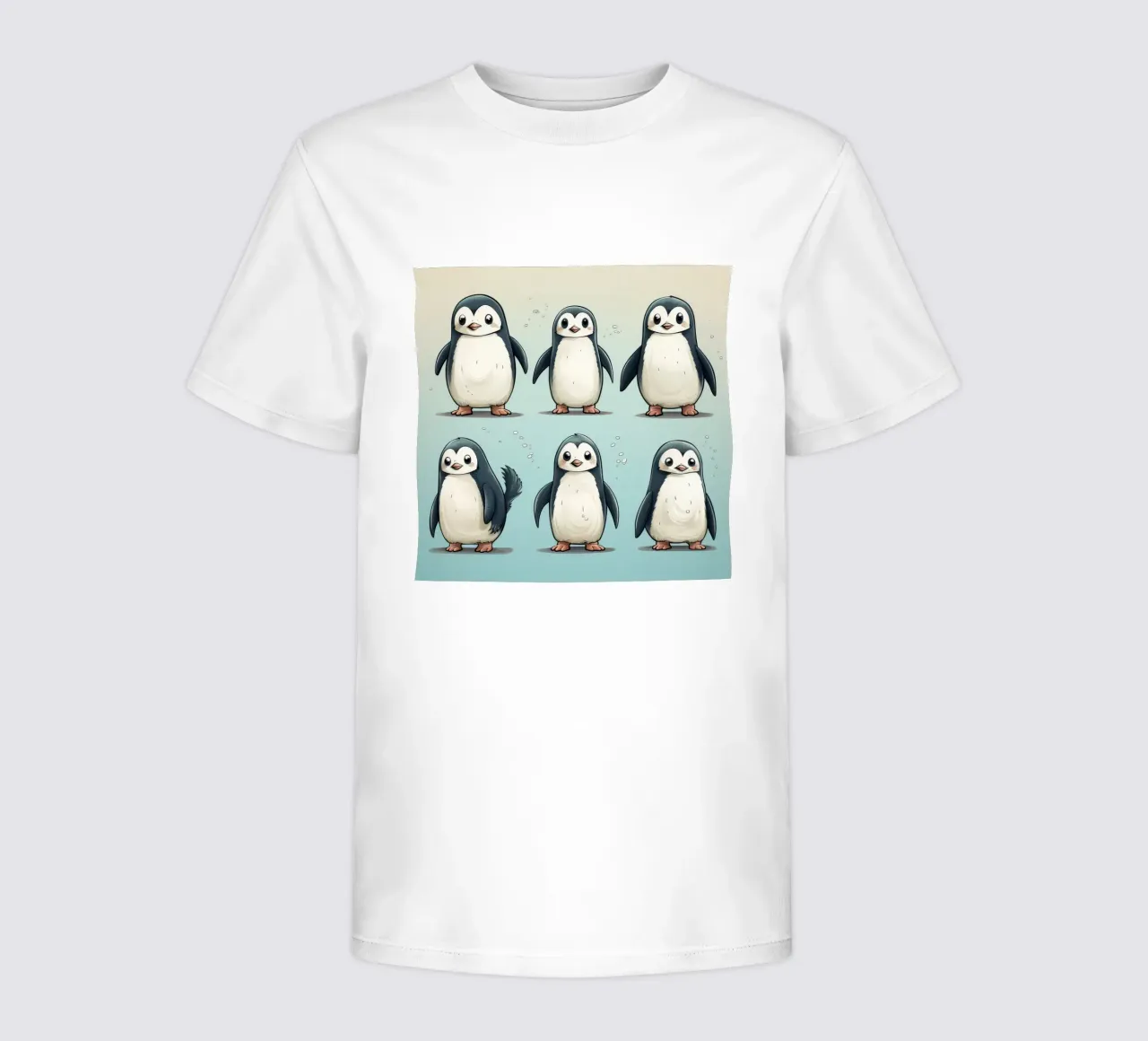Retro Penguin Gang kids t-shirt by Funny Animals