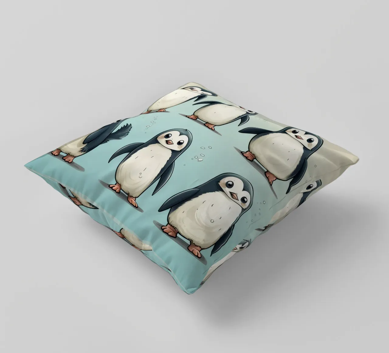 Gang di pinguini retrò cuscino da Funny Animals