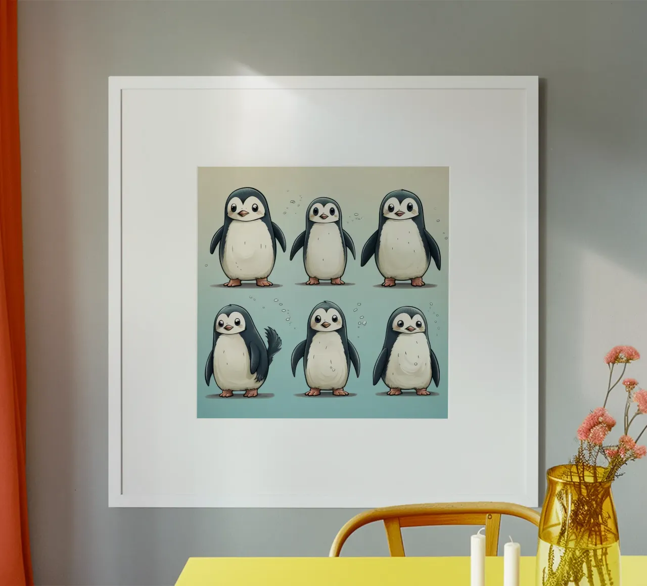 Gang di pinguini retrò poster da Funny Animals