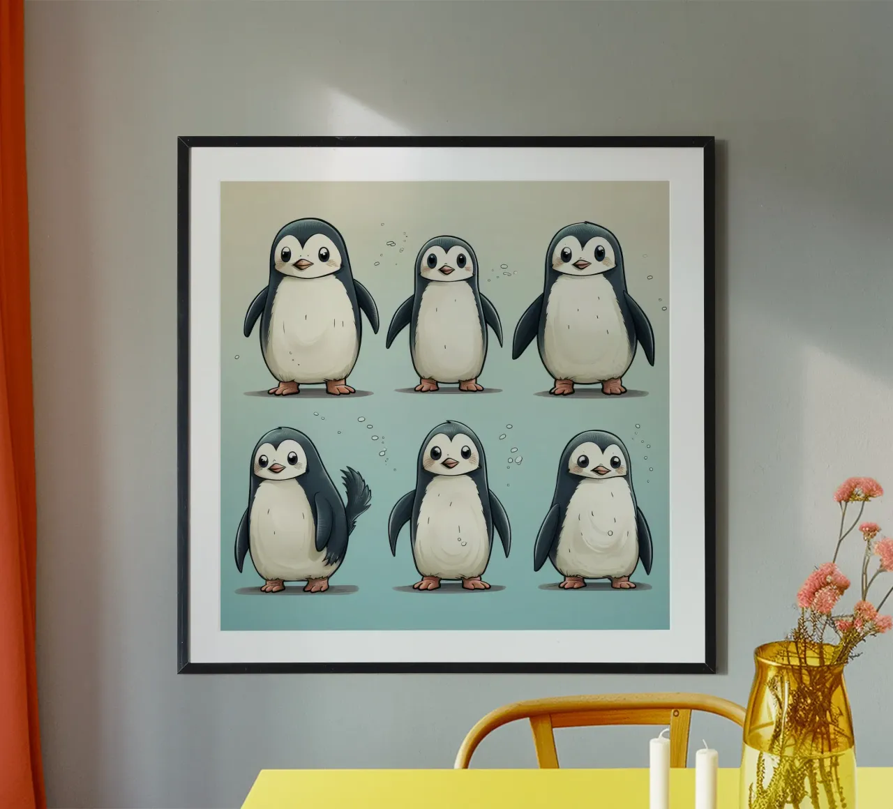 Gang di pinguini retrò poster da Funny Animals