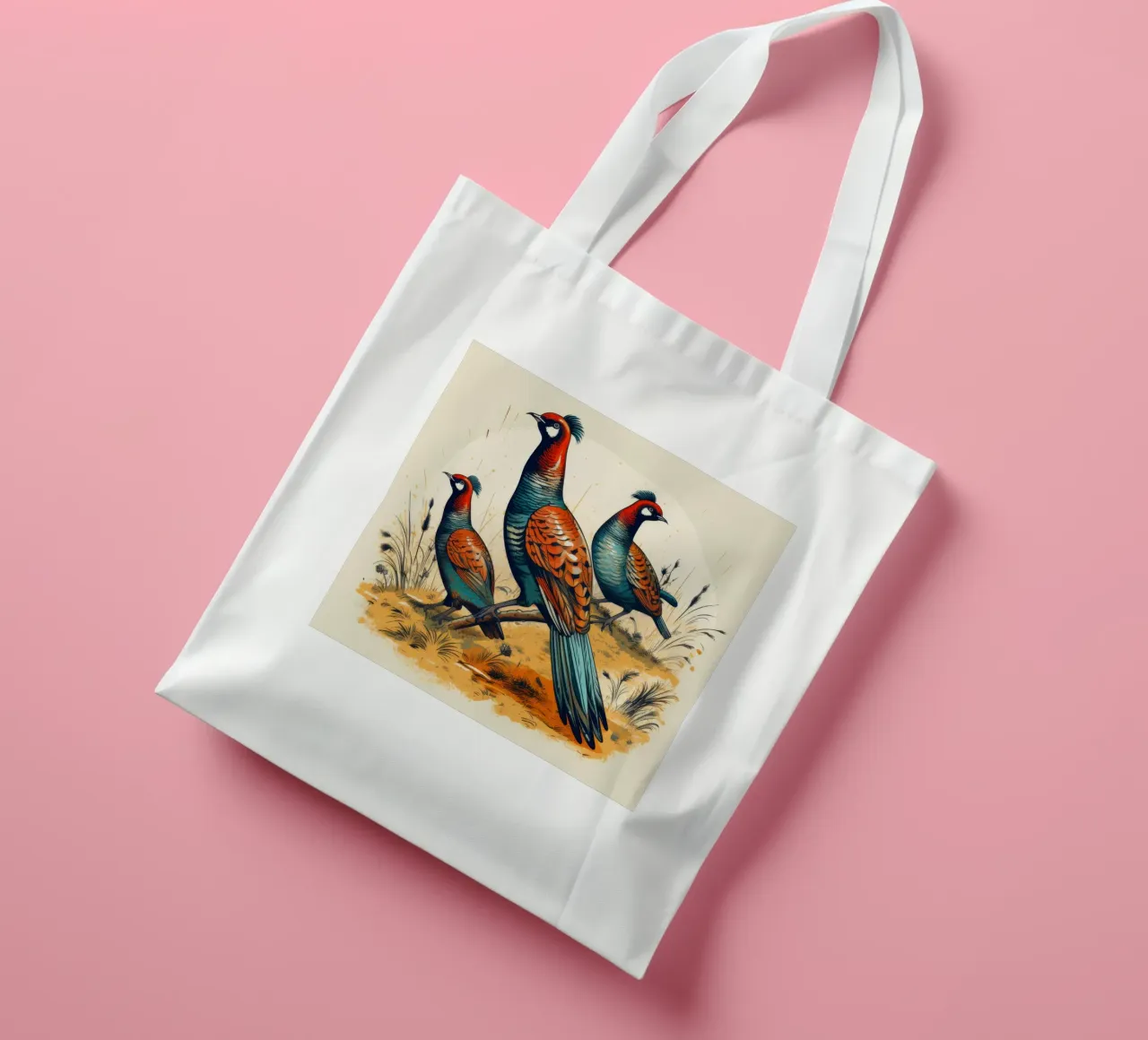 Gang di fagiani retrò borsa in juta da Funny Animals