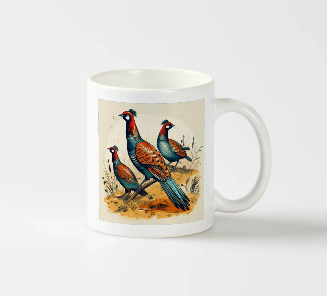 Gang di fagiani retrò tazza in ceramica da Funny Animals