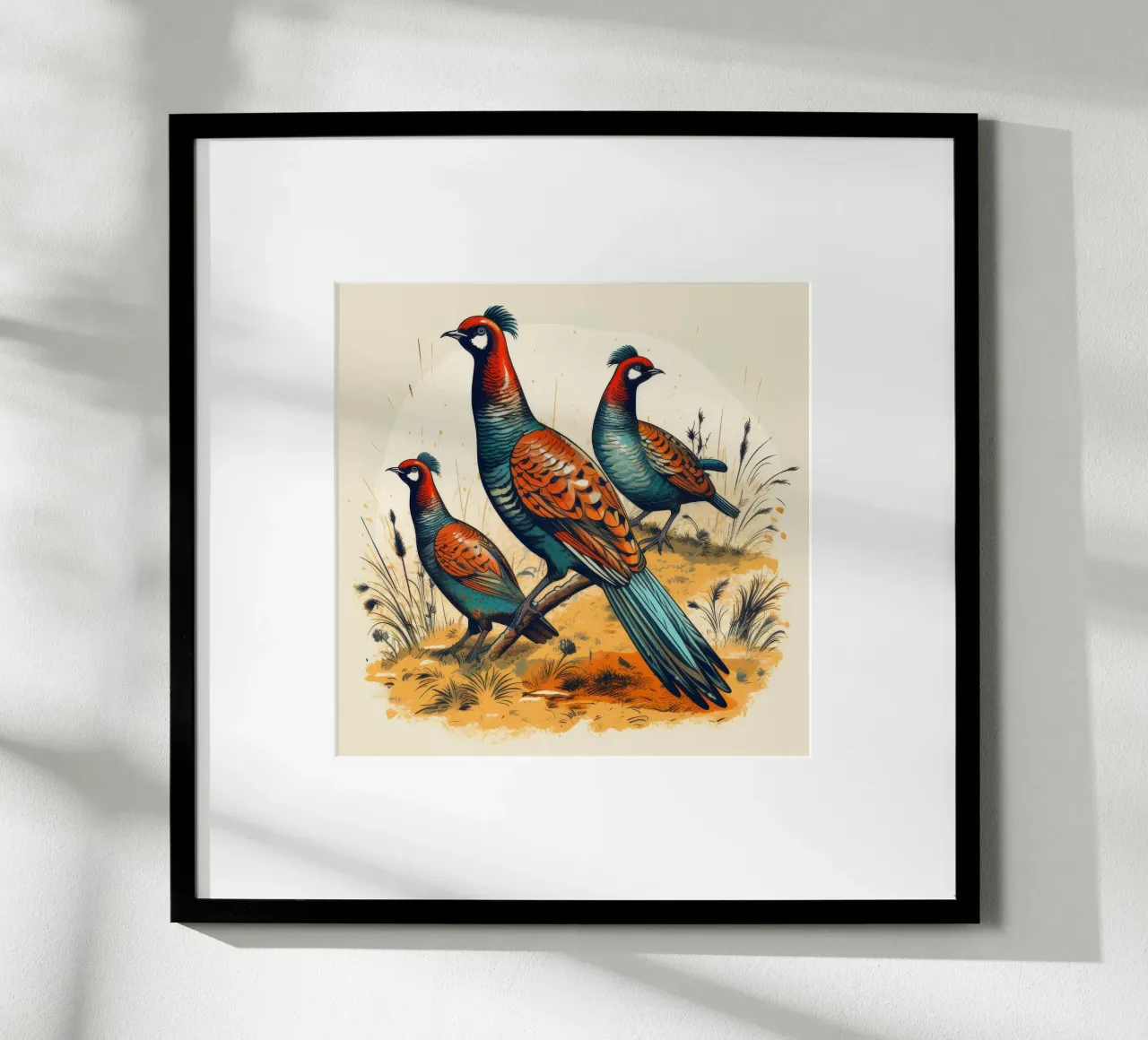Gang di fagiani retrò carta hahnemühle da Funny Animals