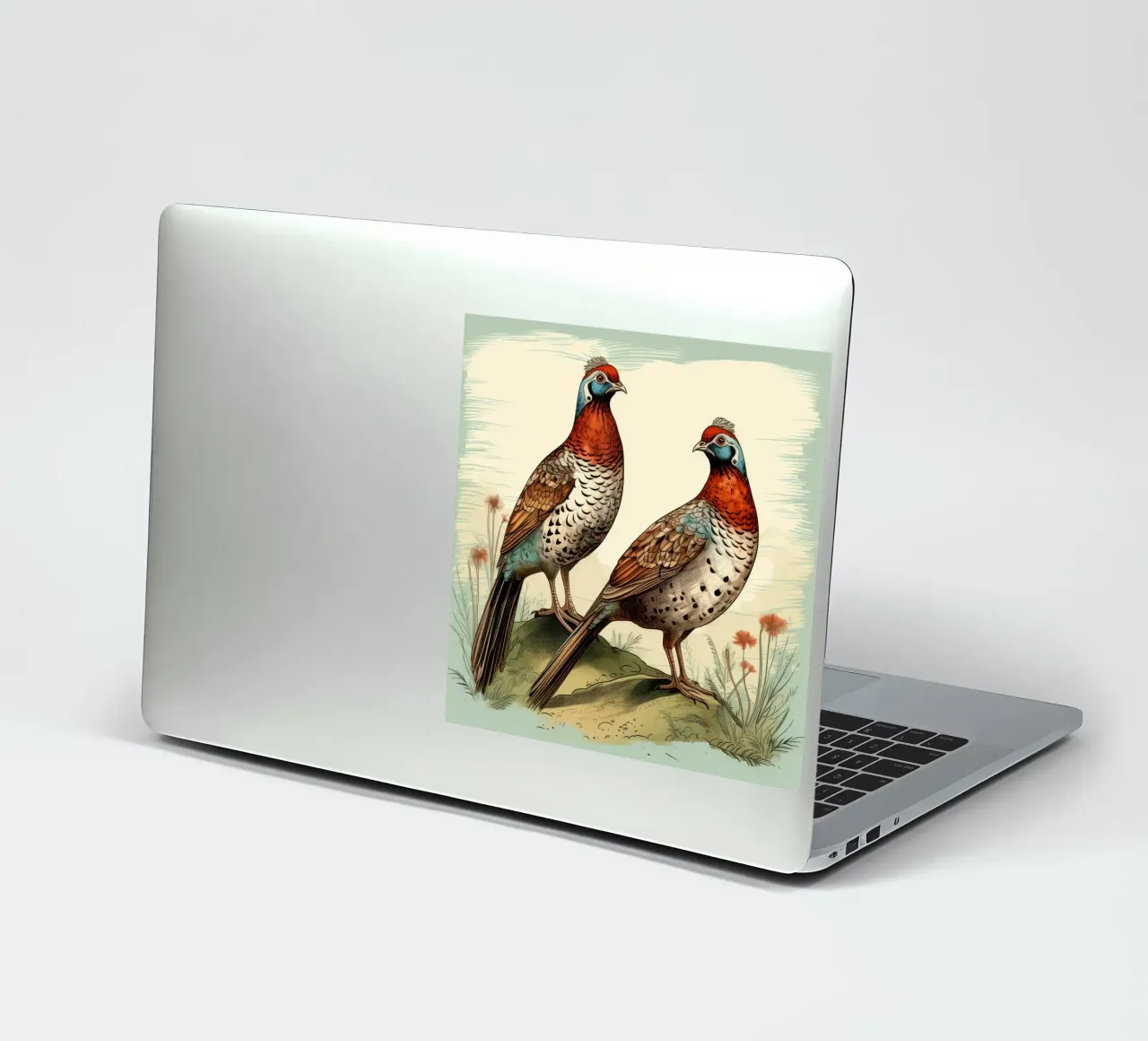 Retro-Fasan Duo Sticker von Funny Animals