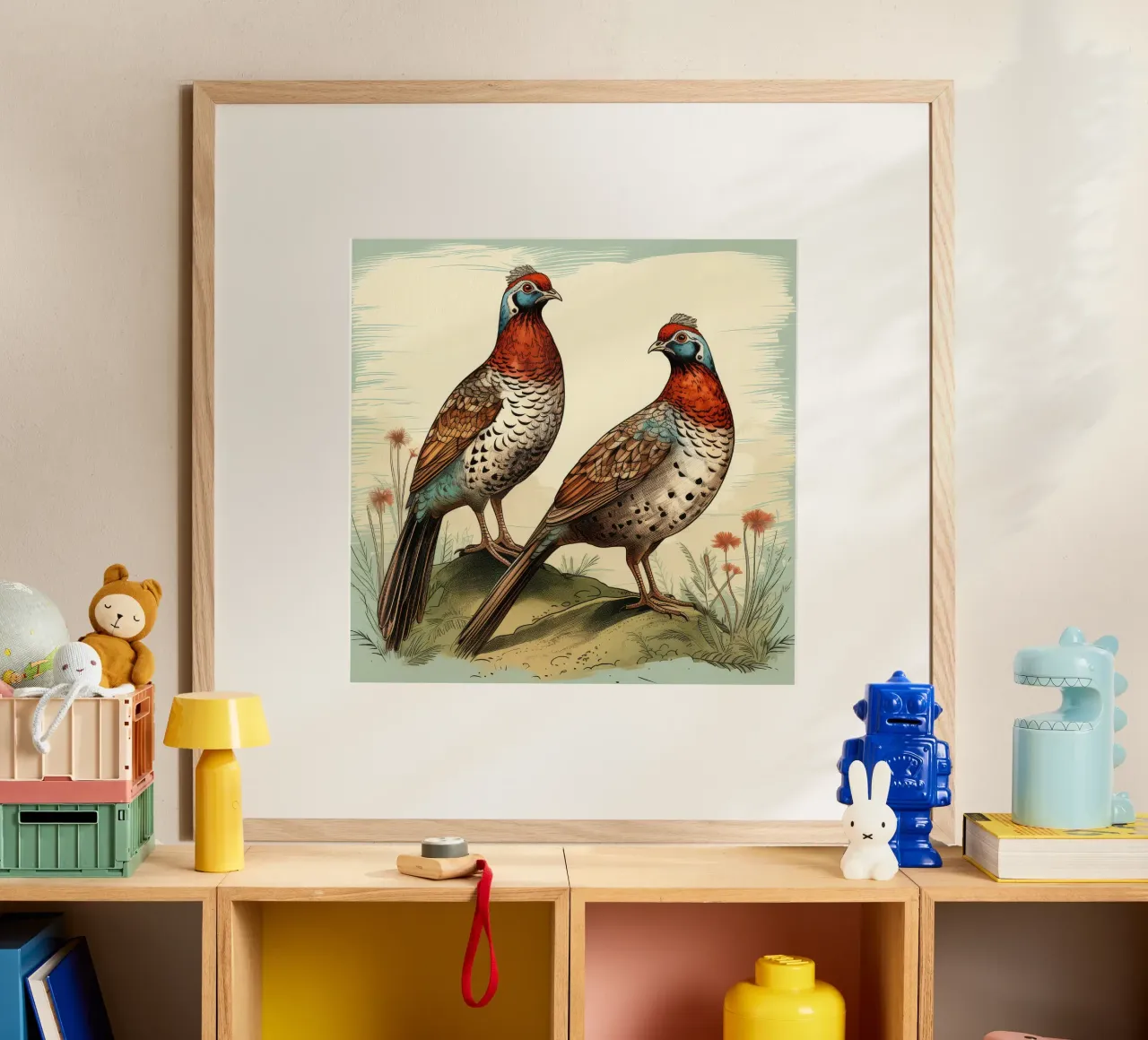 Duo di fagiani retrò carta hahnemühle da Funny Animals