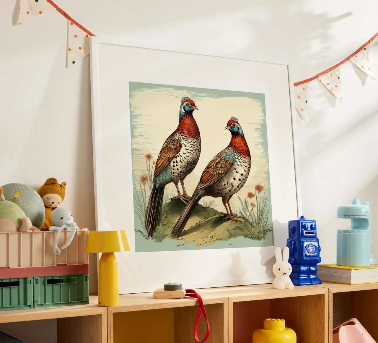 Duo di fagiani retrò carta hahnemühle da Funny Animals
