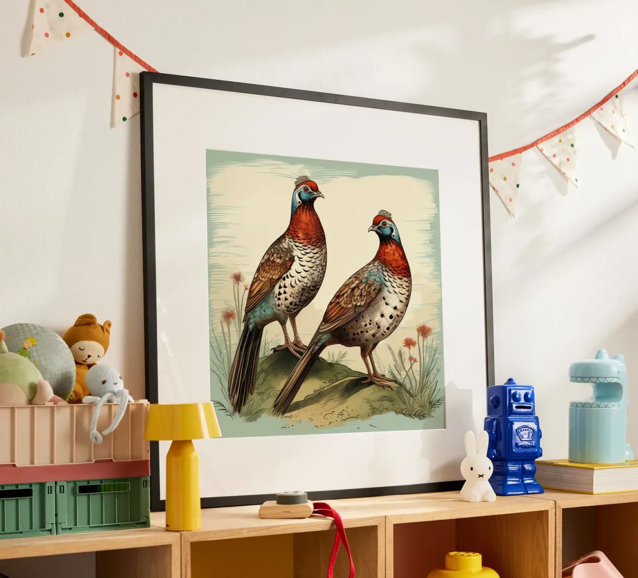 Duo di fagiani retrò carta hahnemühle da Funny Animals